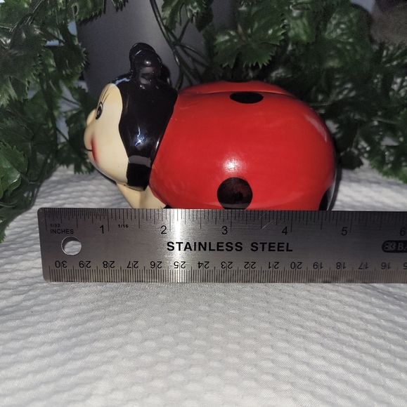 Glaze Ceramic Ladybug Coin Piggy Bank Red. - Picture 8 of 10